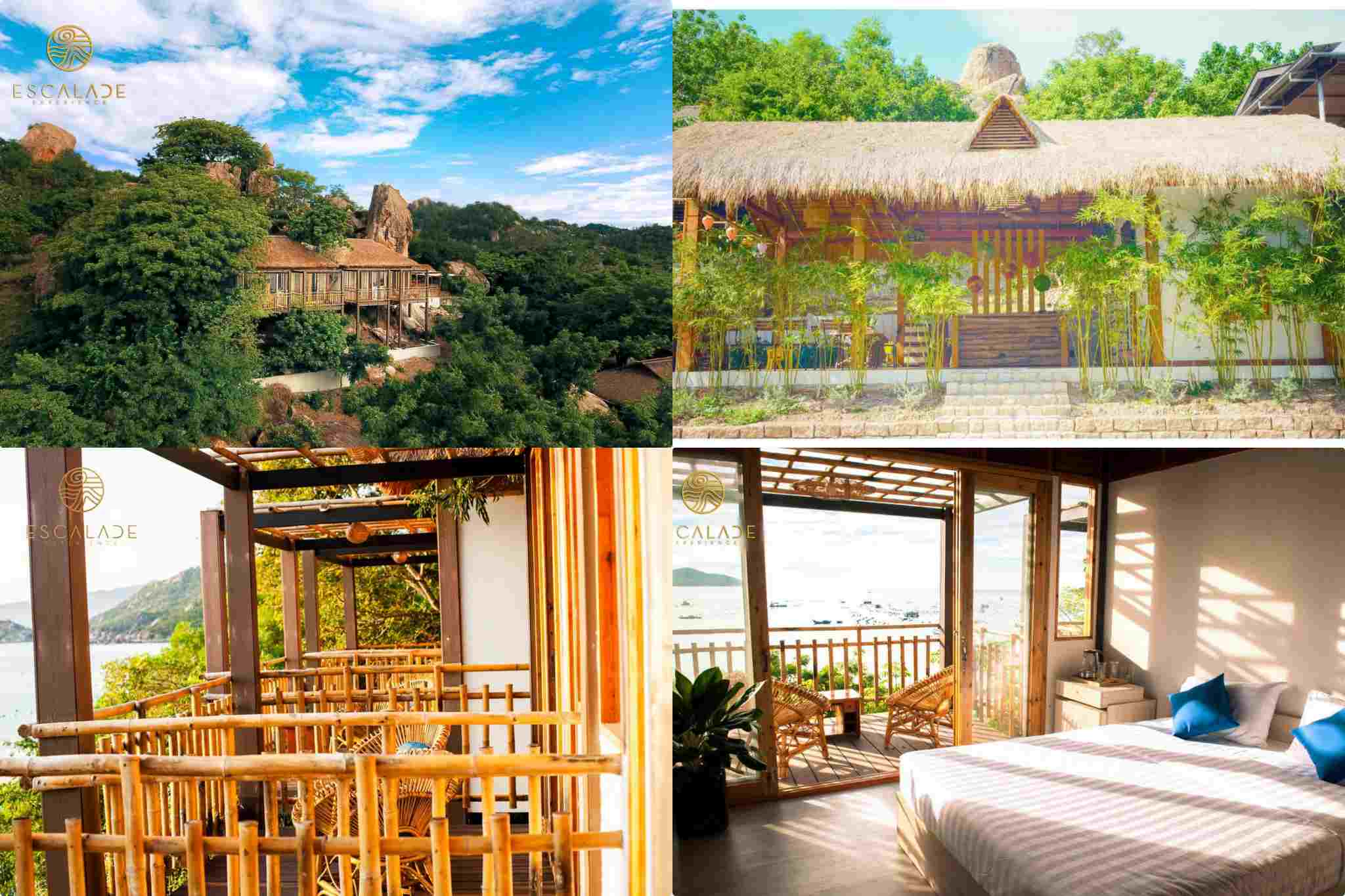 Không gian phòng ngủ của mẫu nhà sàn homestay đẹp Escalade Experience Cam Ranh 